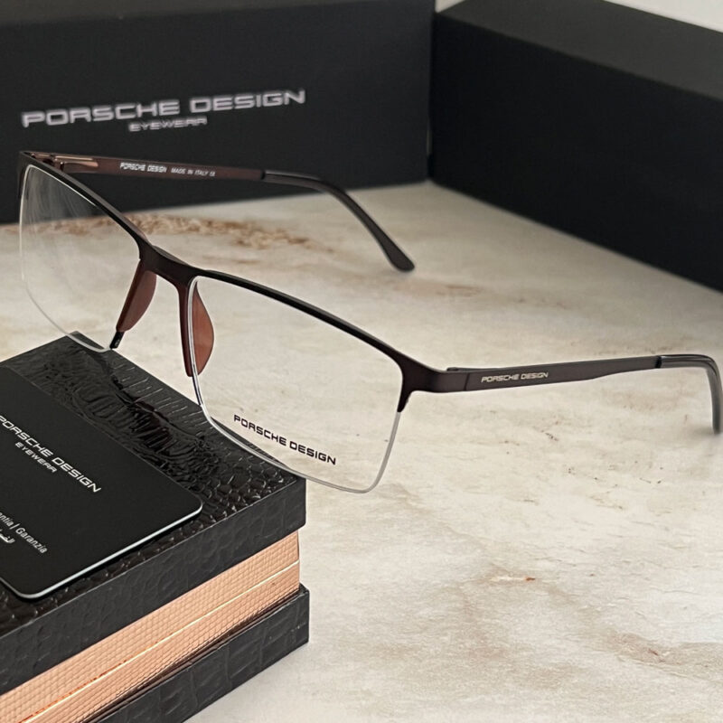 عینک طبی Porsche مردانه قهوه ای کد 8508 - Image 4